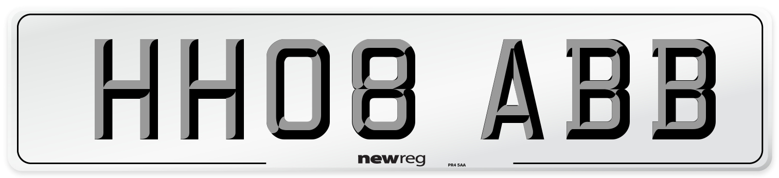 HH08 ABB Number Plate from New Reg